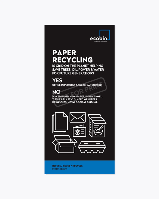 Paper & Cardboard Recycling Educational Poster | Image Design