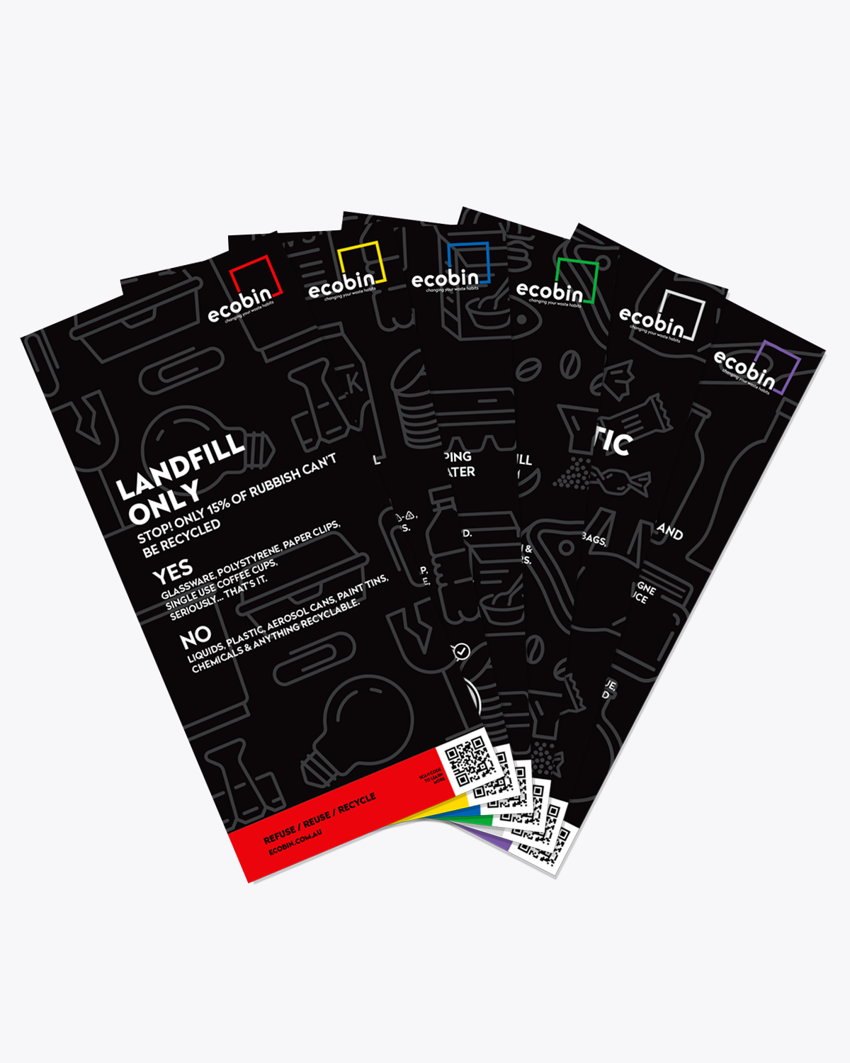Set of 5 Educational Posters | List Design