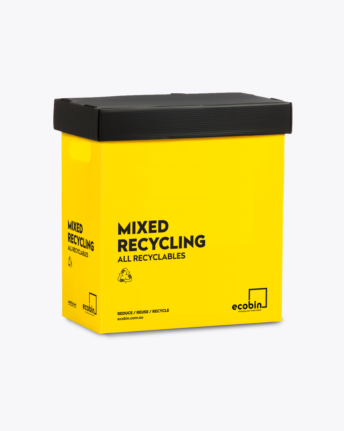 Mixed Recycling Bin 25L Yellow