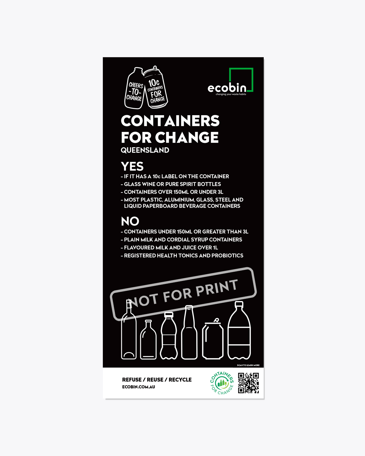 Containers for Change Poster - QLD