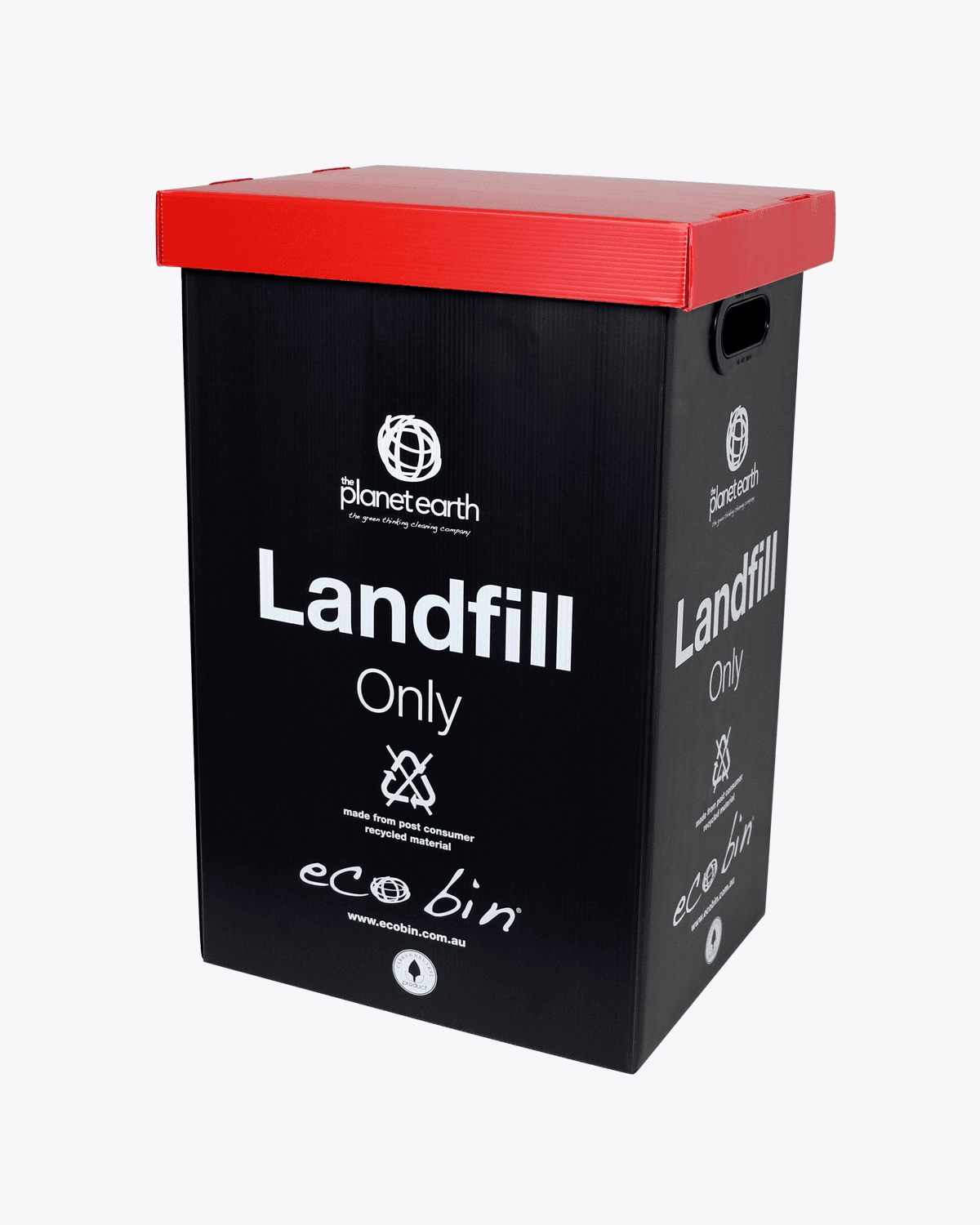 Mixed Recycling Waste Bin | Post Consumer Black Ecobin 60 Litre (Discoloured)