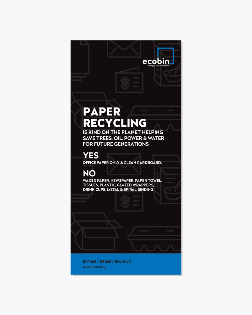 Paper & Cardboard Recycling Educational Poster |List Design