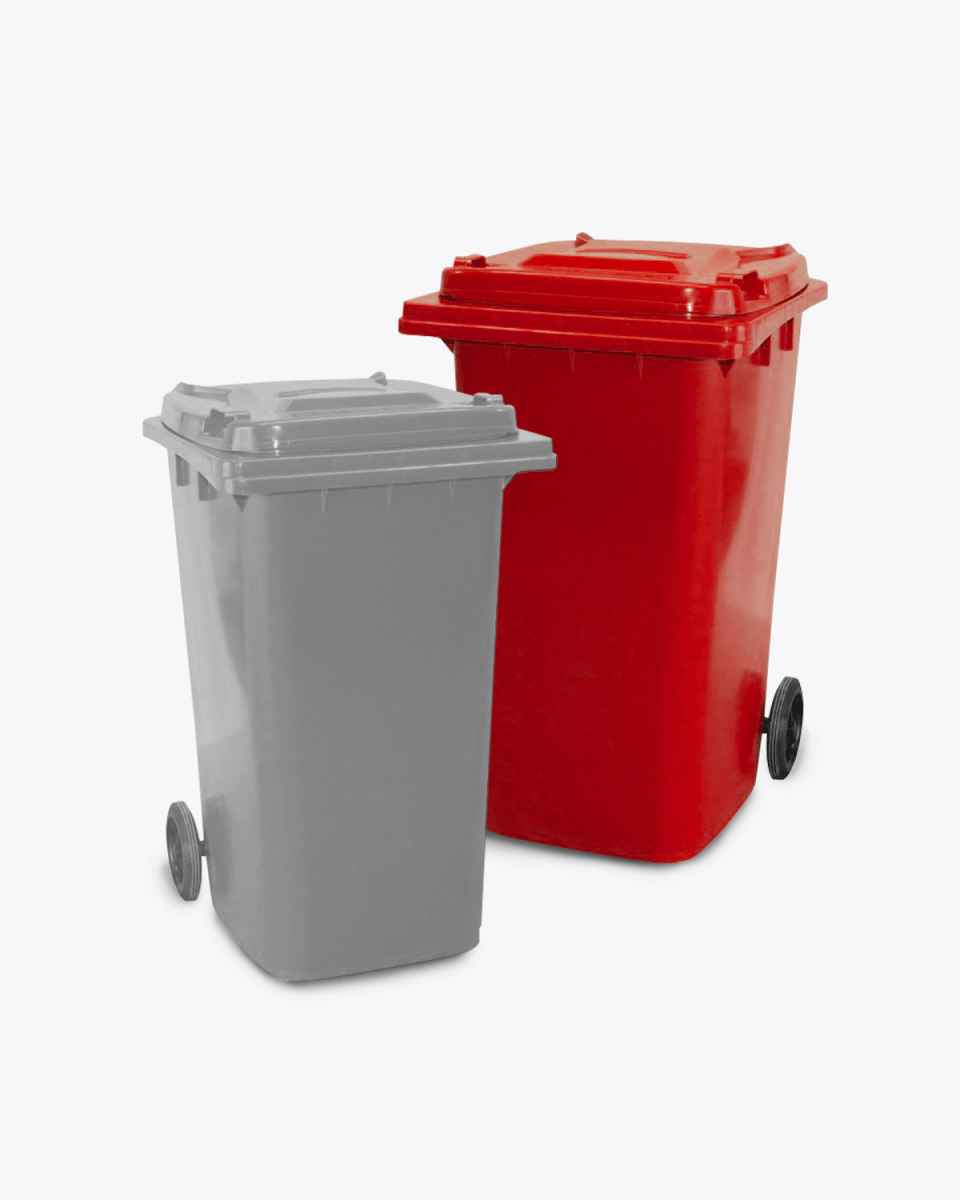 240L Red Landfill General Waste Bin Wheelie Bin