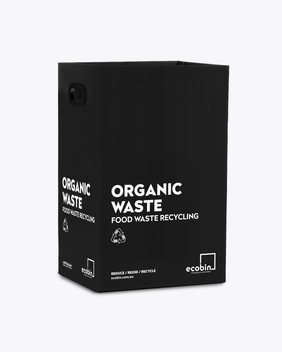 Organic Food Waste Bin | Post Consumer Black Ecobin 60 Litre (Optional Green Lid)