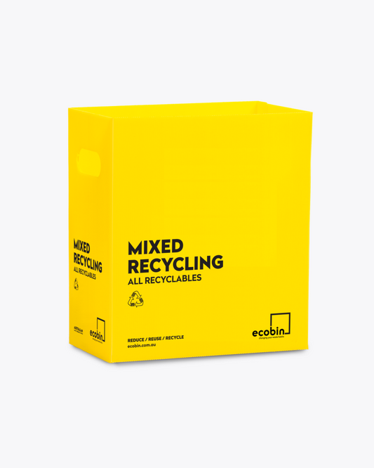 Mixed Recycling Bin 25L Yellow