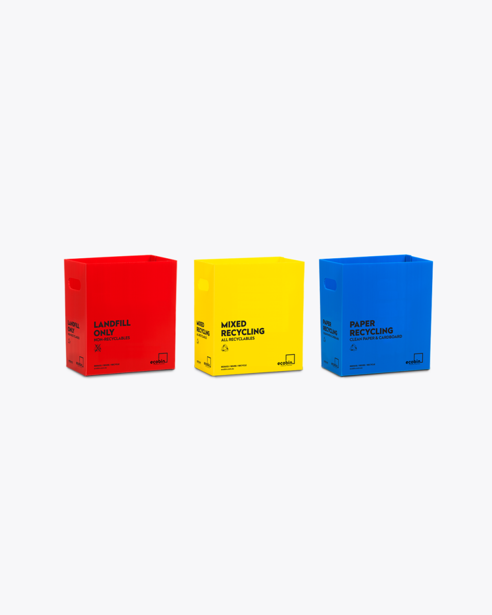 Set of Three 25L Bins | Colourful Range