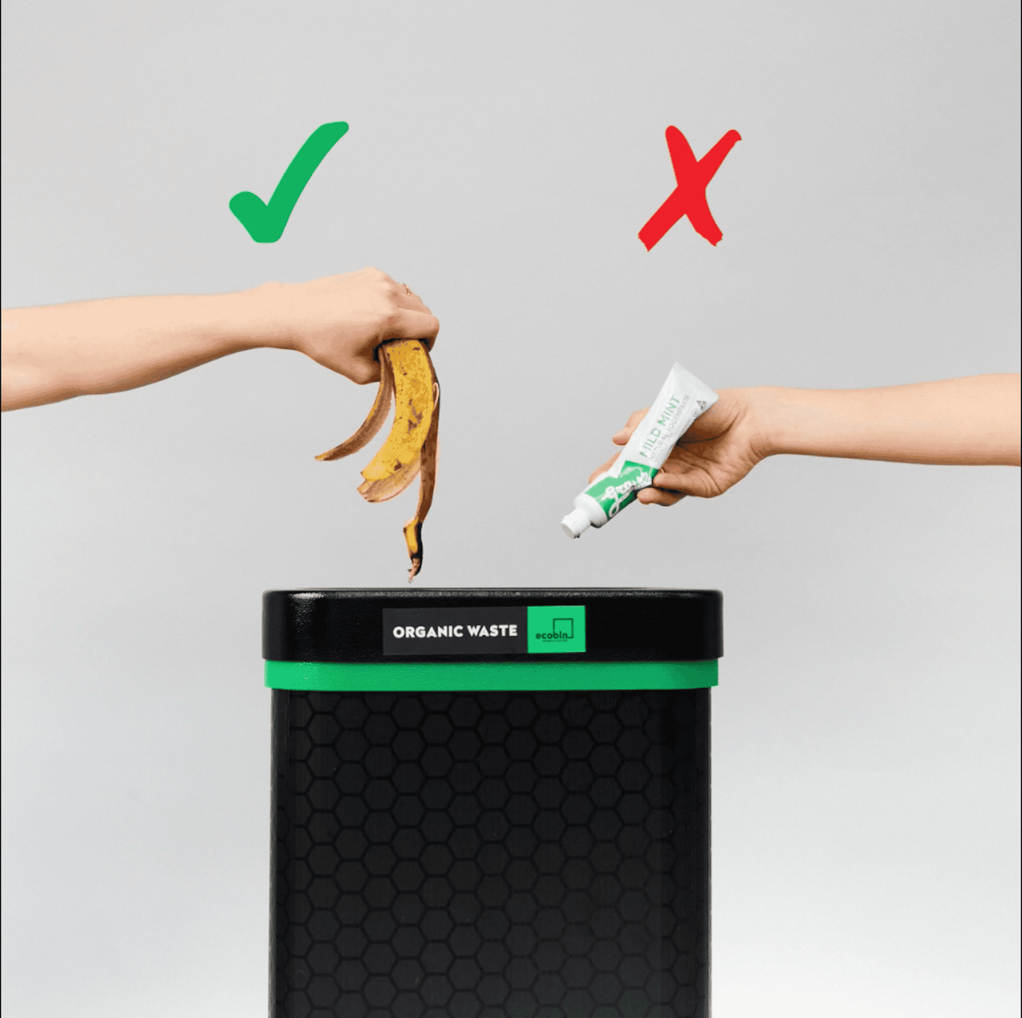 Organic Food Waste FLIP Bin | Green Ecobin | 60 Litre