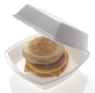 expanded polystyrene food container