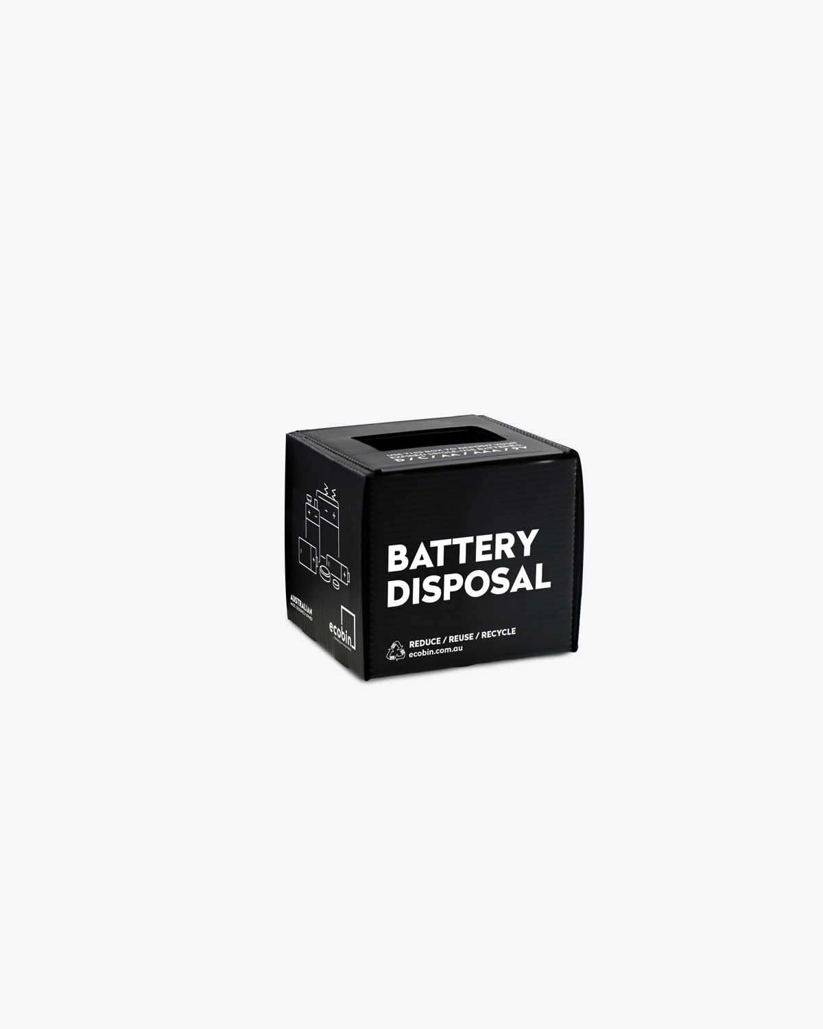 Battery Recycling Desktop Mini Bin | 1L Black