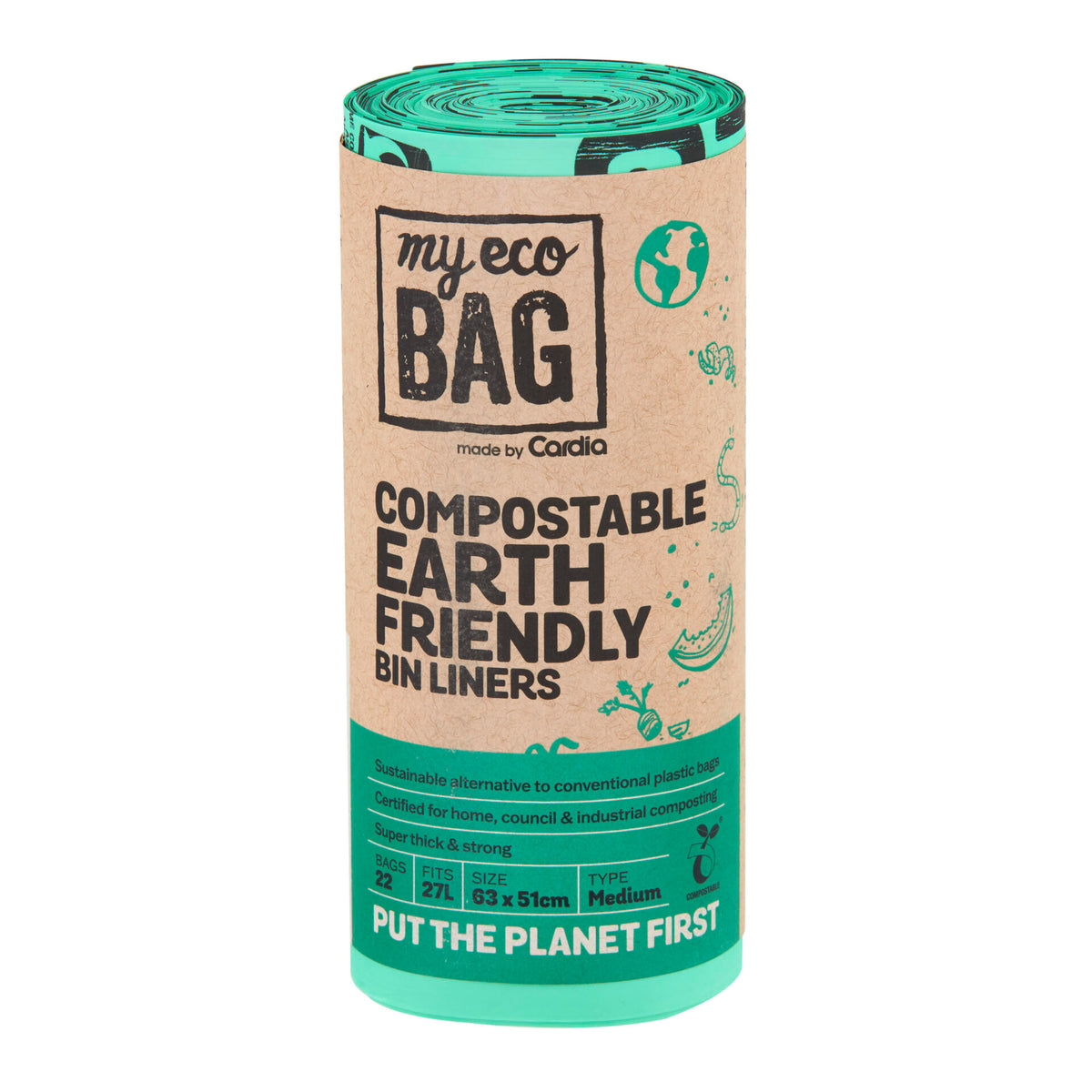 27L Compostable Bin Liners | 132 Per Box