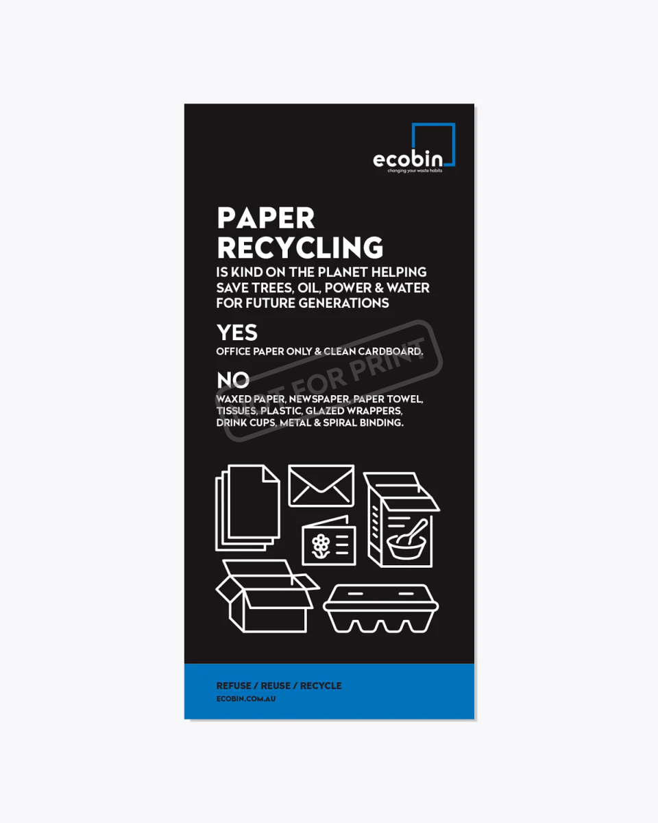 Paper & Cardboard Recycling Educational Poster | Image Design