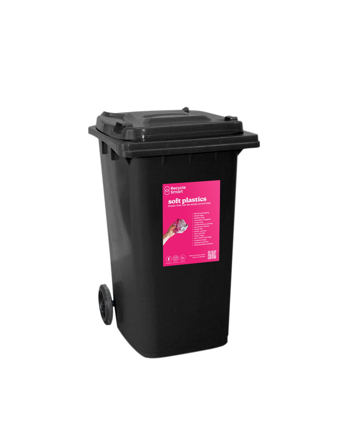 Wheelie Bin | Black | 120 Litres