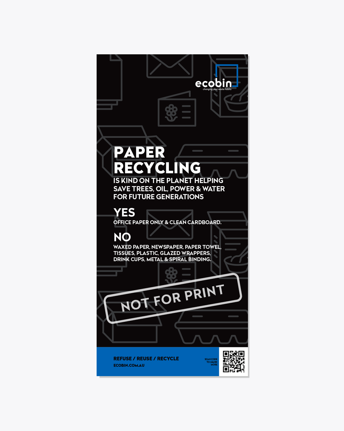 Paper & Cardboard Recycling Educational Poster |List Design | Ecobin ...