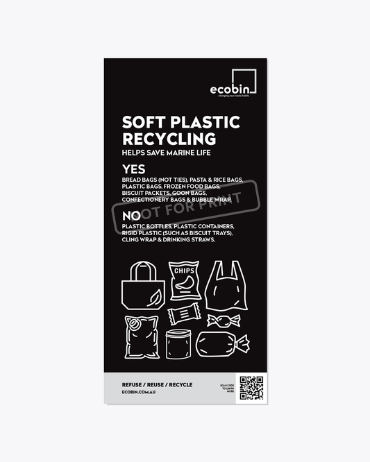 Soft Plastics Recycling Educational Laminated Poster | Chalkboard Images Design