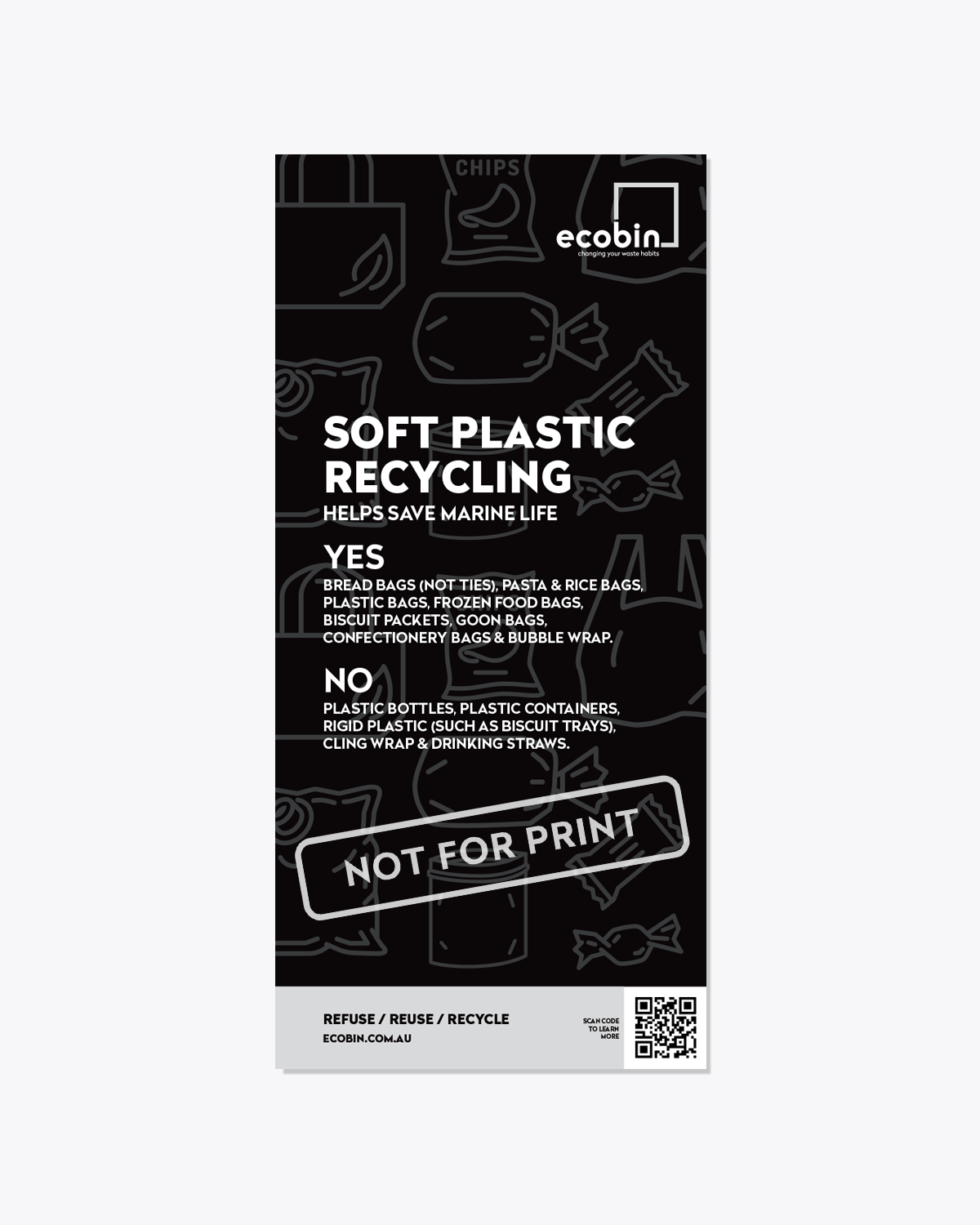 Soft Plastic Recycling Educational Poster |List Design
