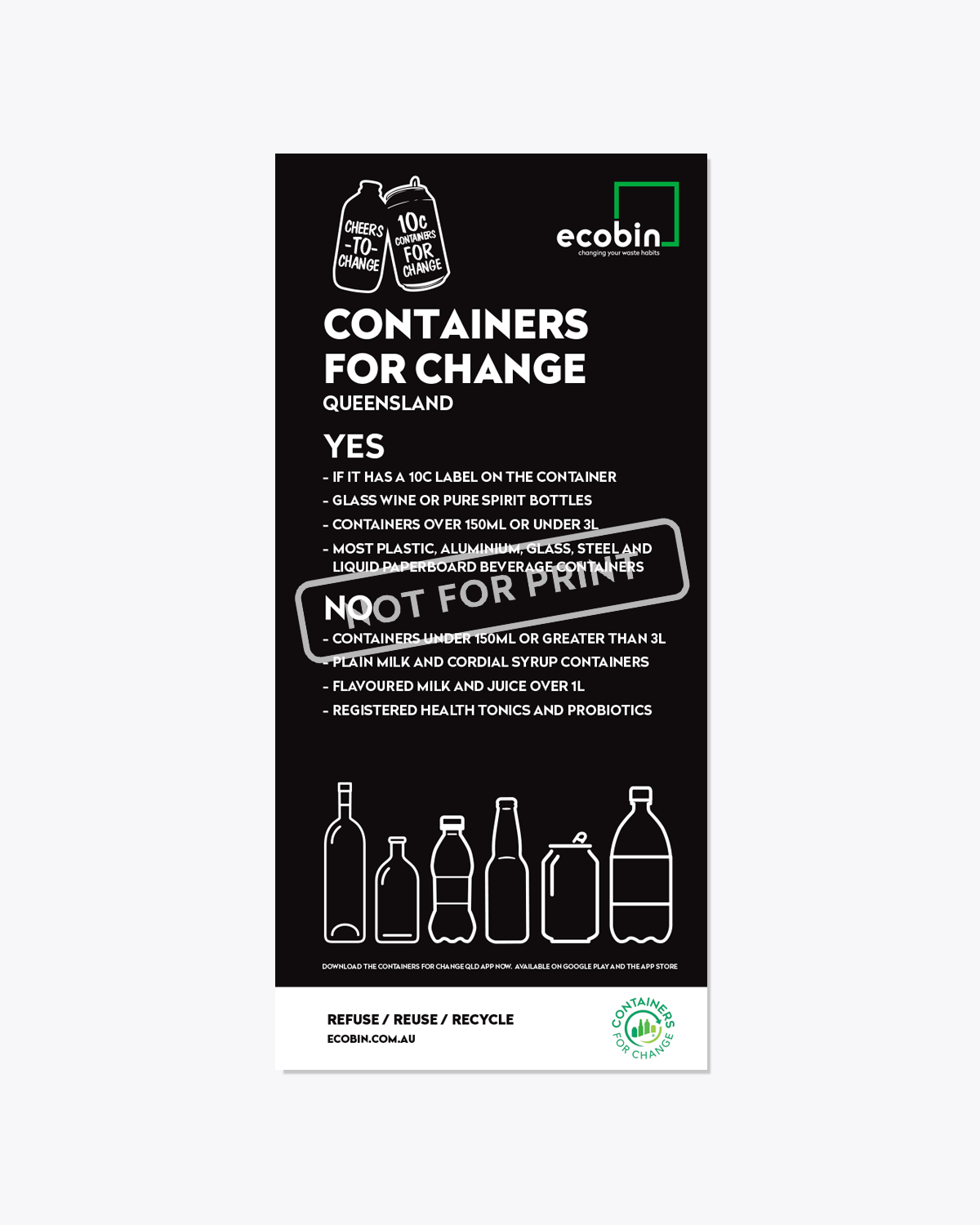 Containers for Change Poster - QLD