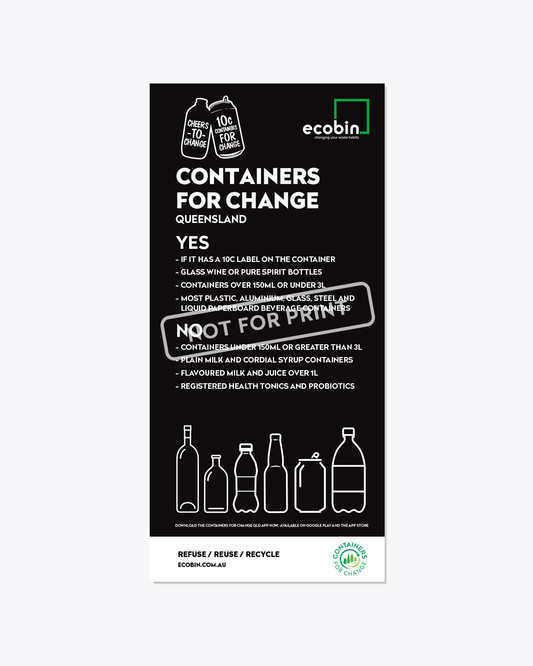 Containers for Change Poster - QLD