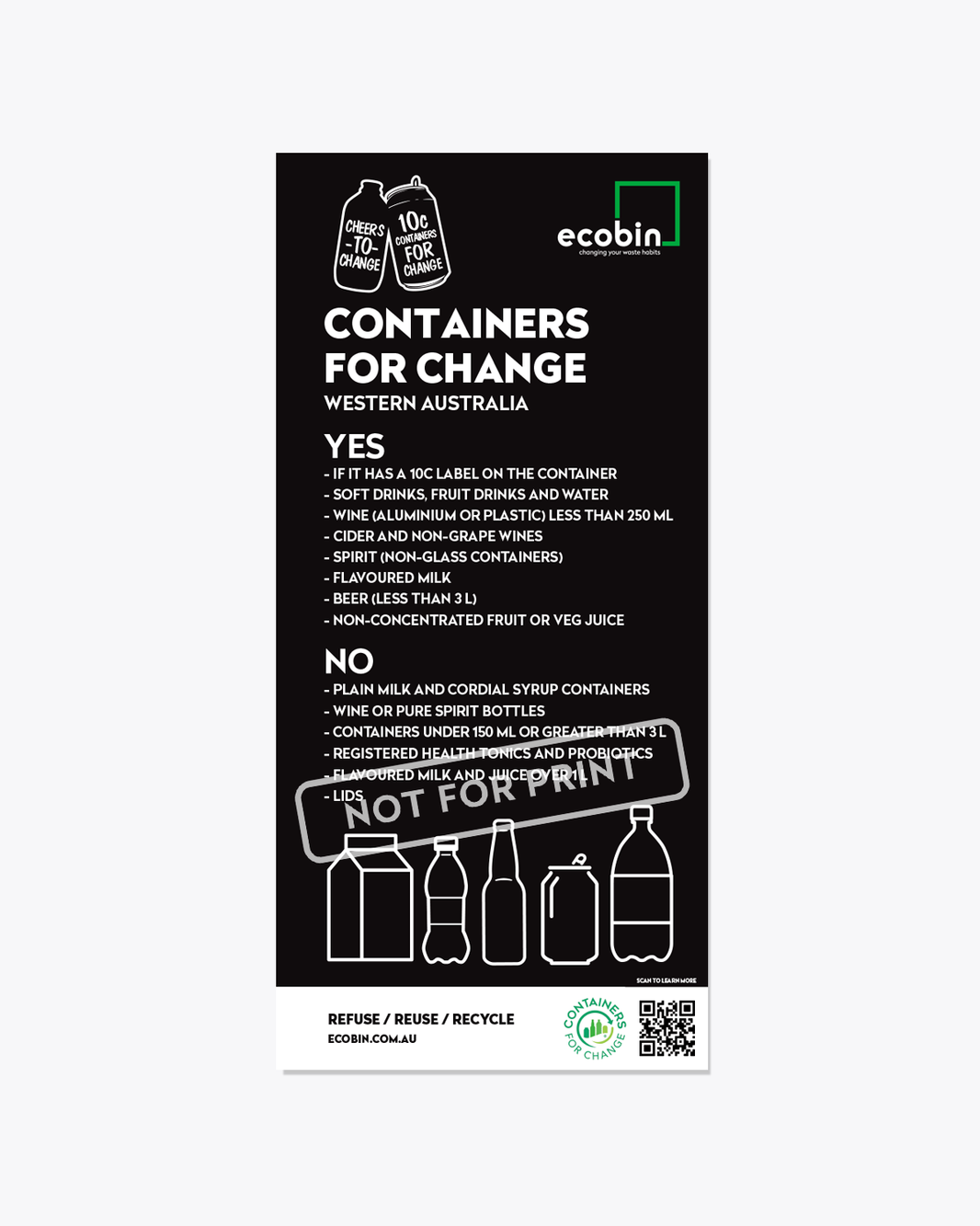 Return Bin Sign Return and Earn Bins