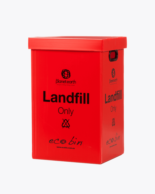 Landfill Waste Bin | 60L Red Ecobin (Old Print)