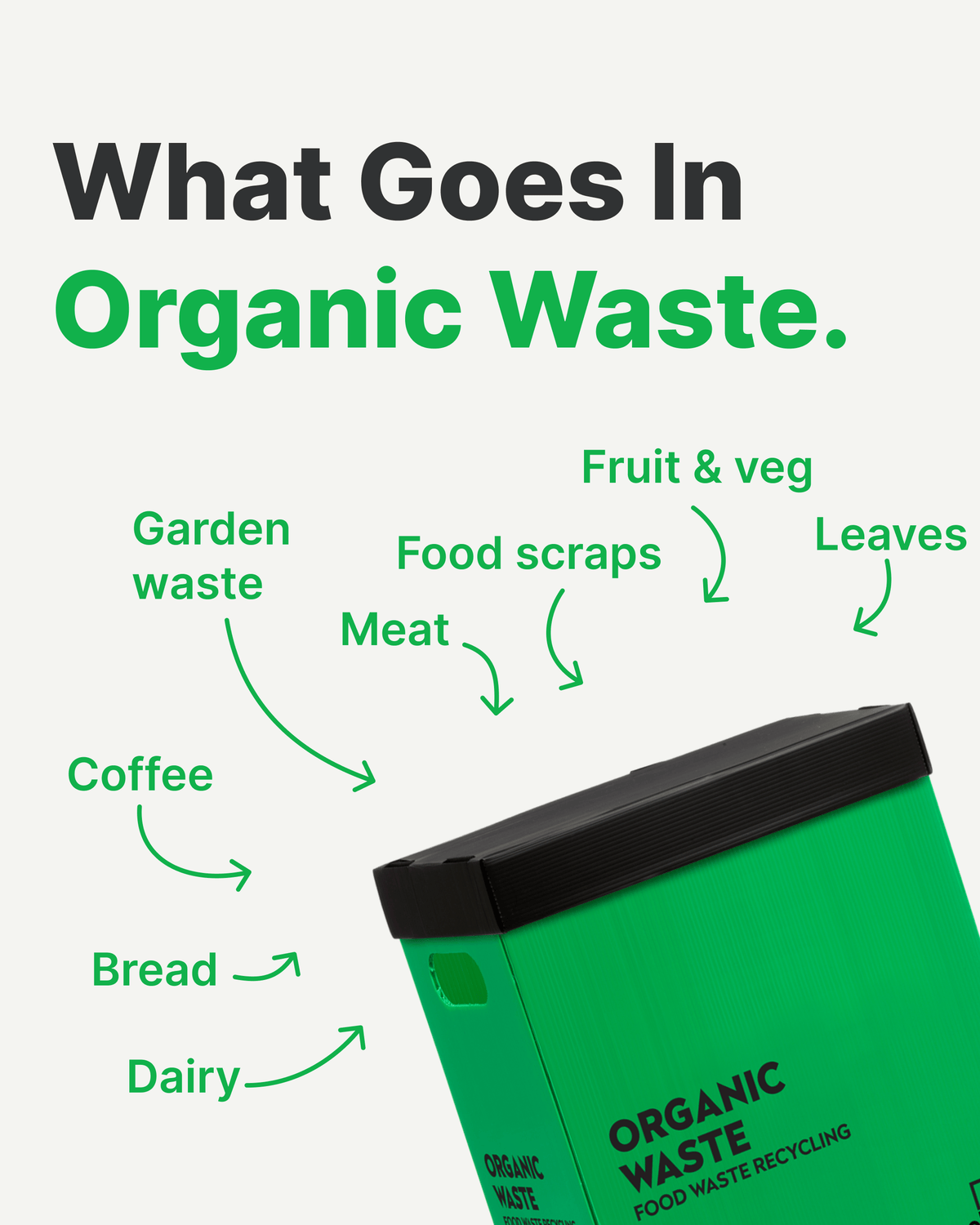 Organic Bin 25L Green