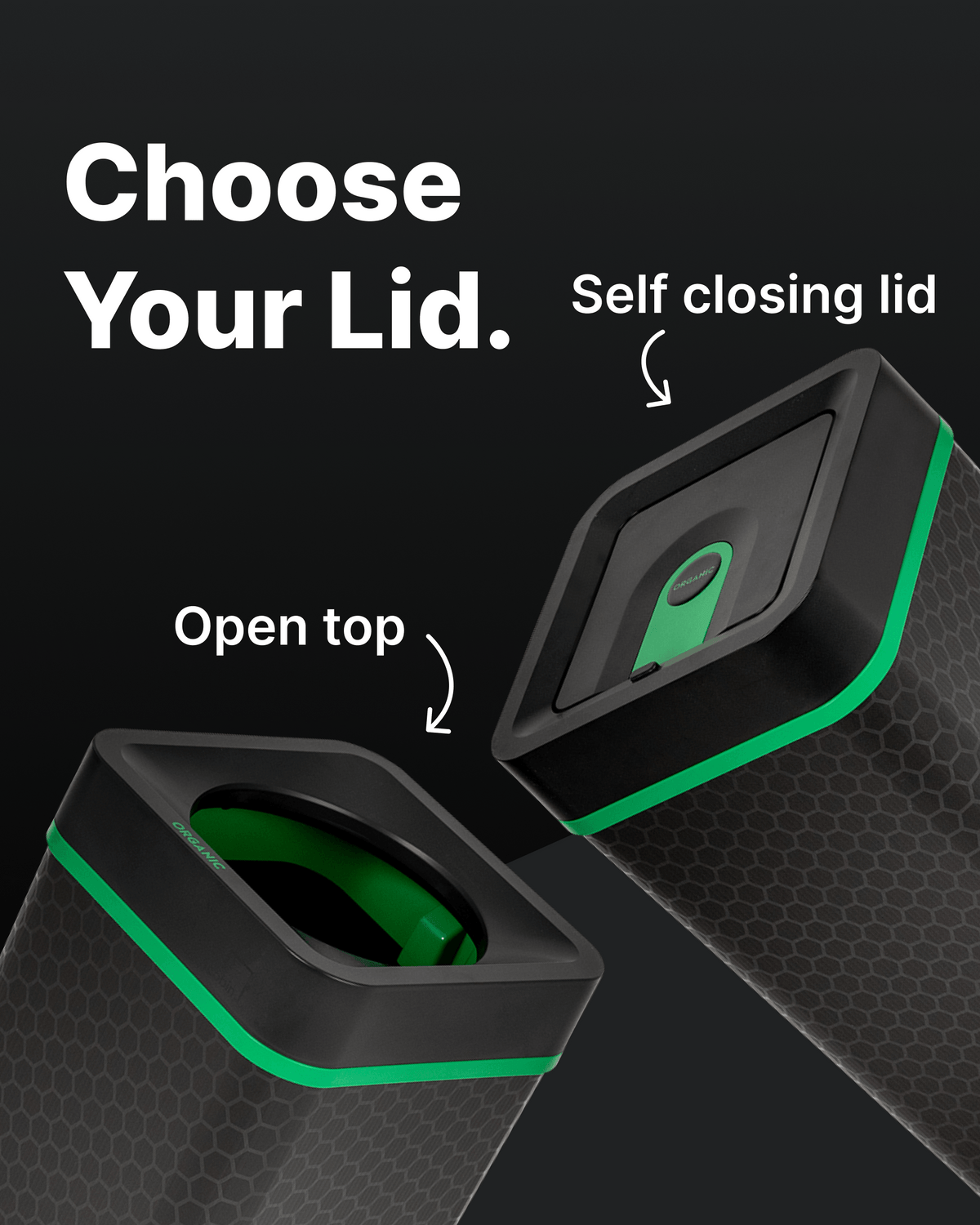 Organic Waste Green 60L Bin | Flip Range