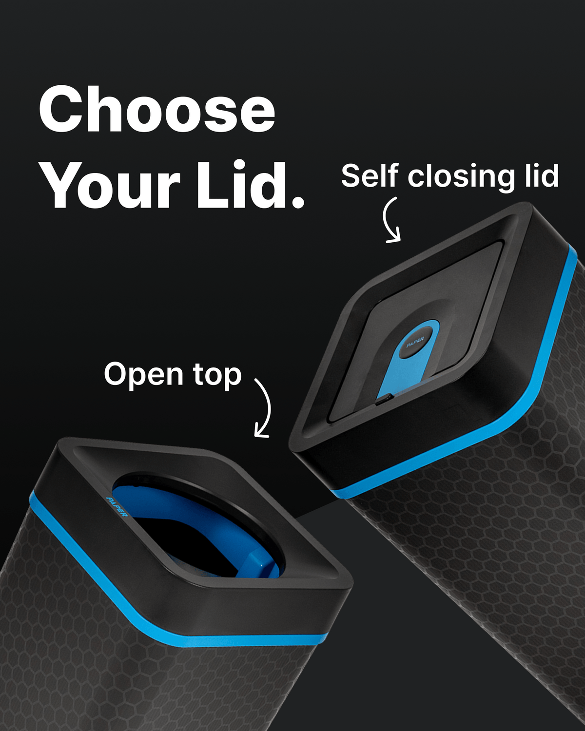 Paper & Cardboard Recycling Blue 60L Bin | Flip Range