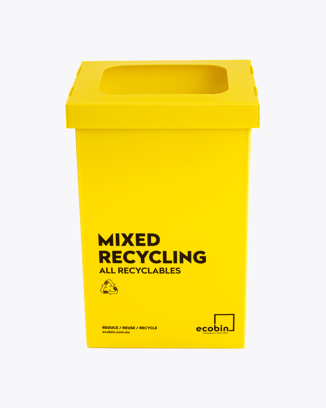 Mixed Recycling Bin 60L Yellow