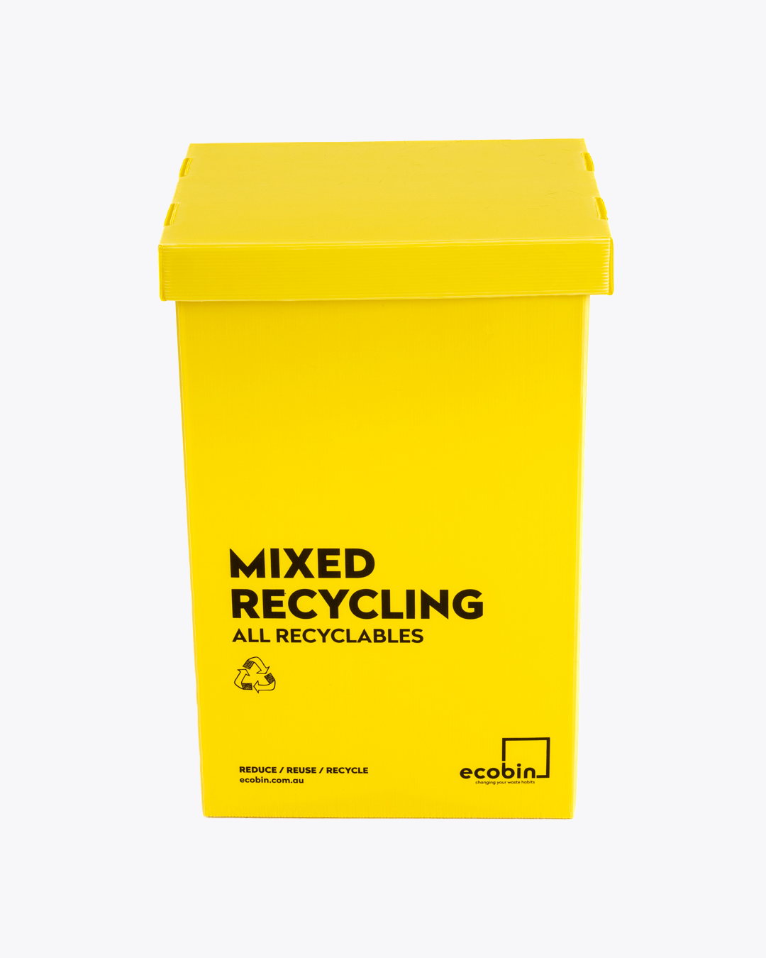 Mixed Recycling Bin 60L Yellow