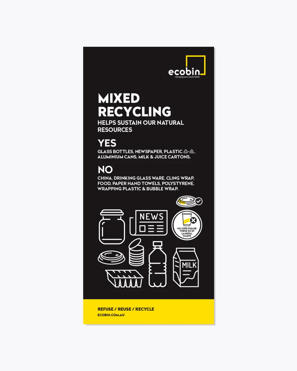 Mixed Recycling Educational Poster | Image Design