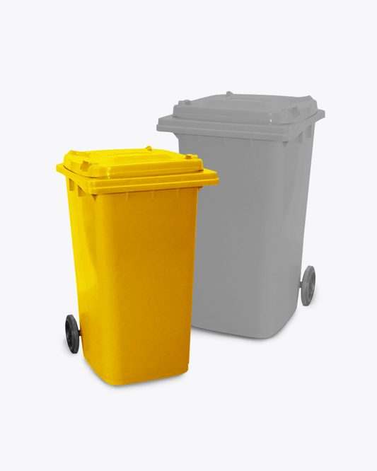 Mixed Recycling Wheelie Bin | Yellow | 120 litres