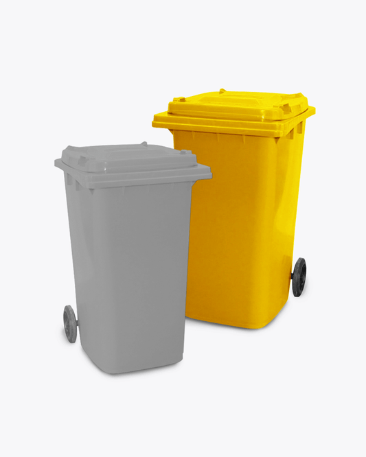 240L Yellow Co-mingle Mixed Recycling Wheelie Bin