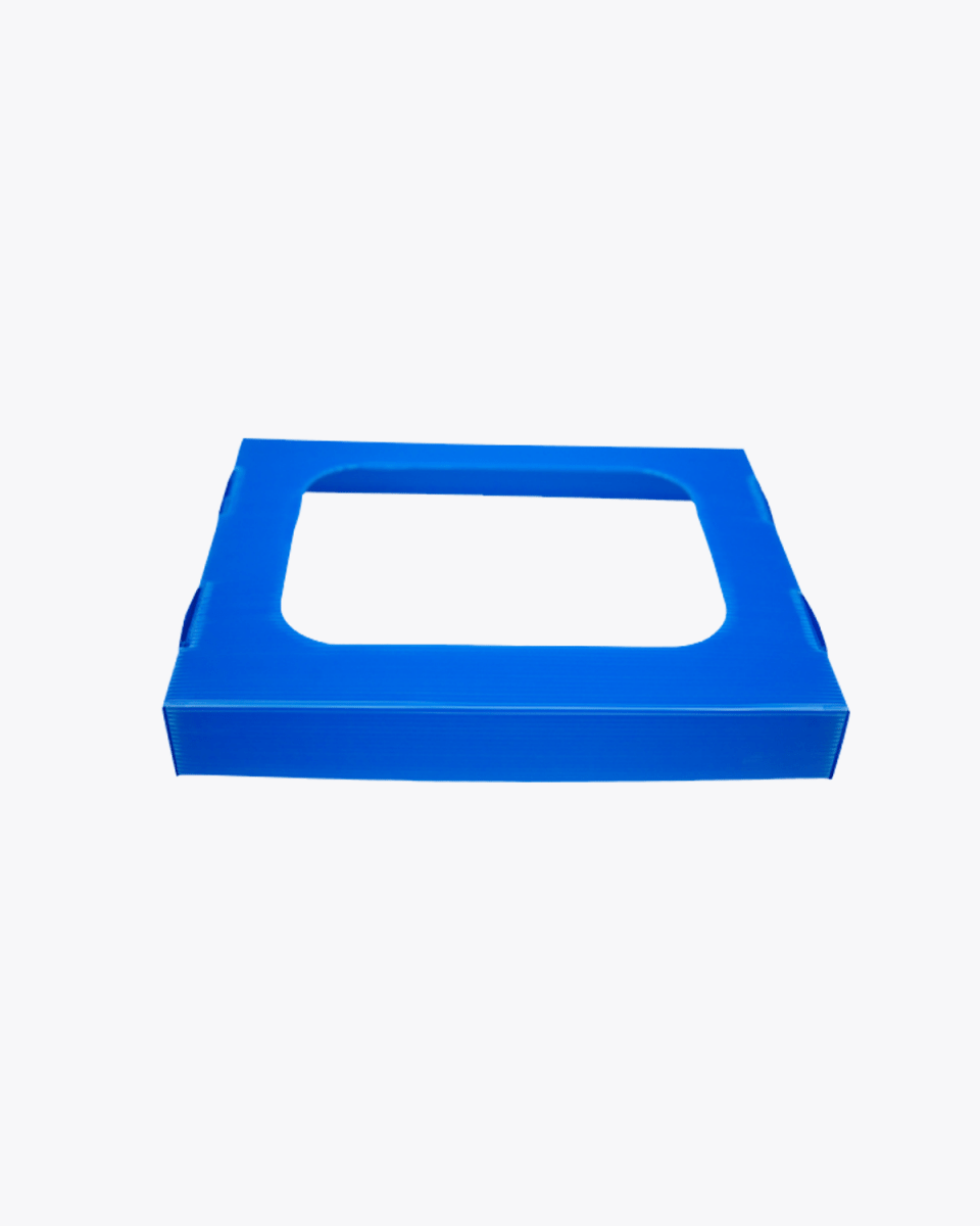 Blue paper and cardboard recycling lid with hole 60 litres