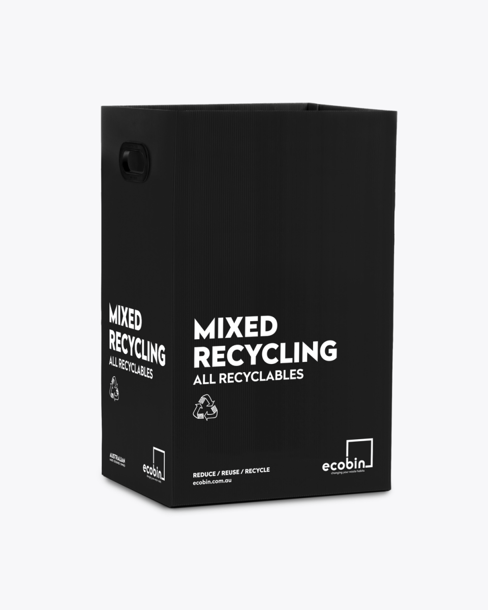 Mixed Recycling 60L Bin | Black Range