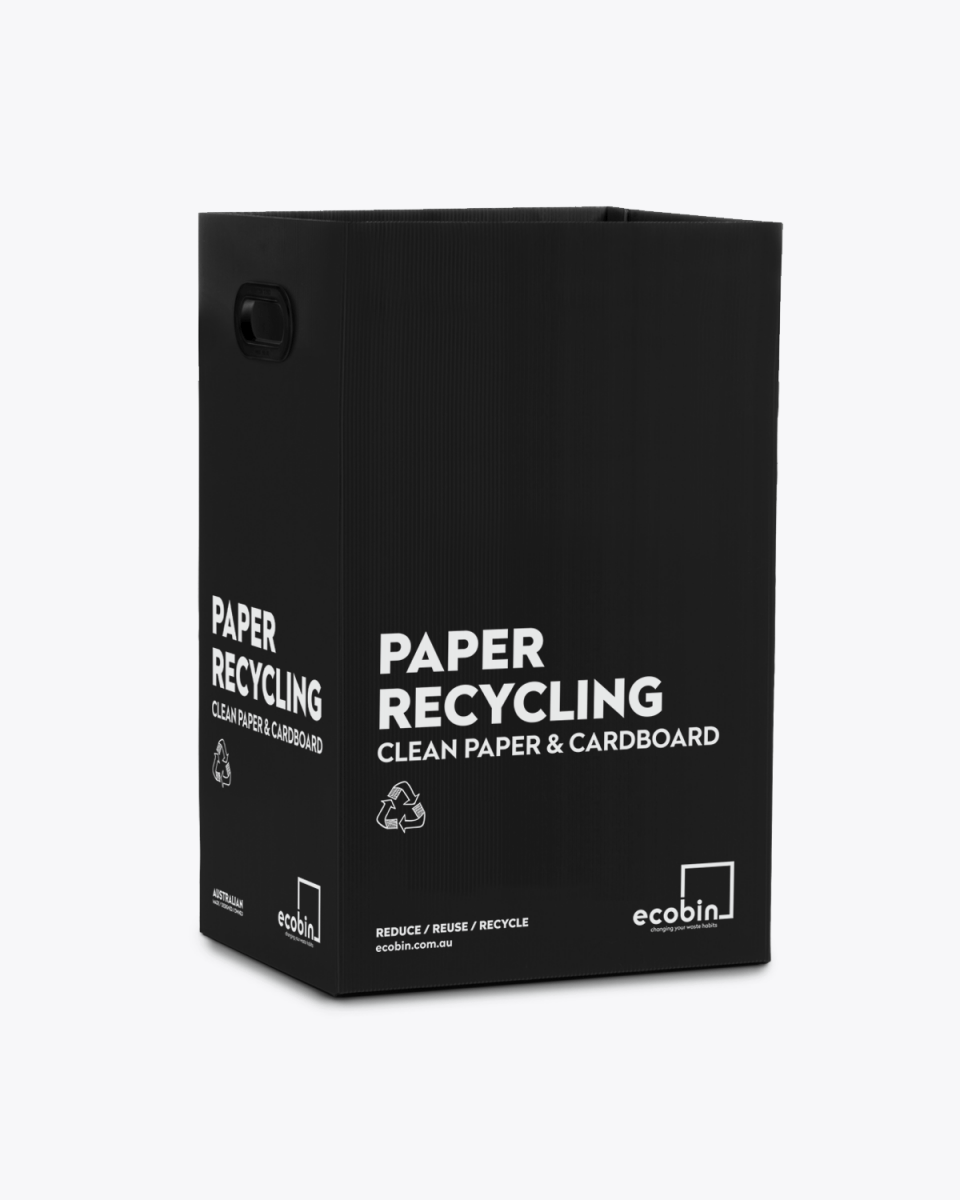 Paper & Cardboard Recycling Bin 60L | Black Range