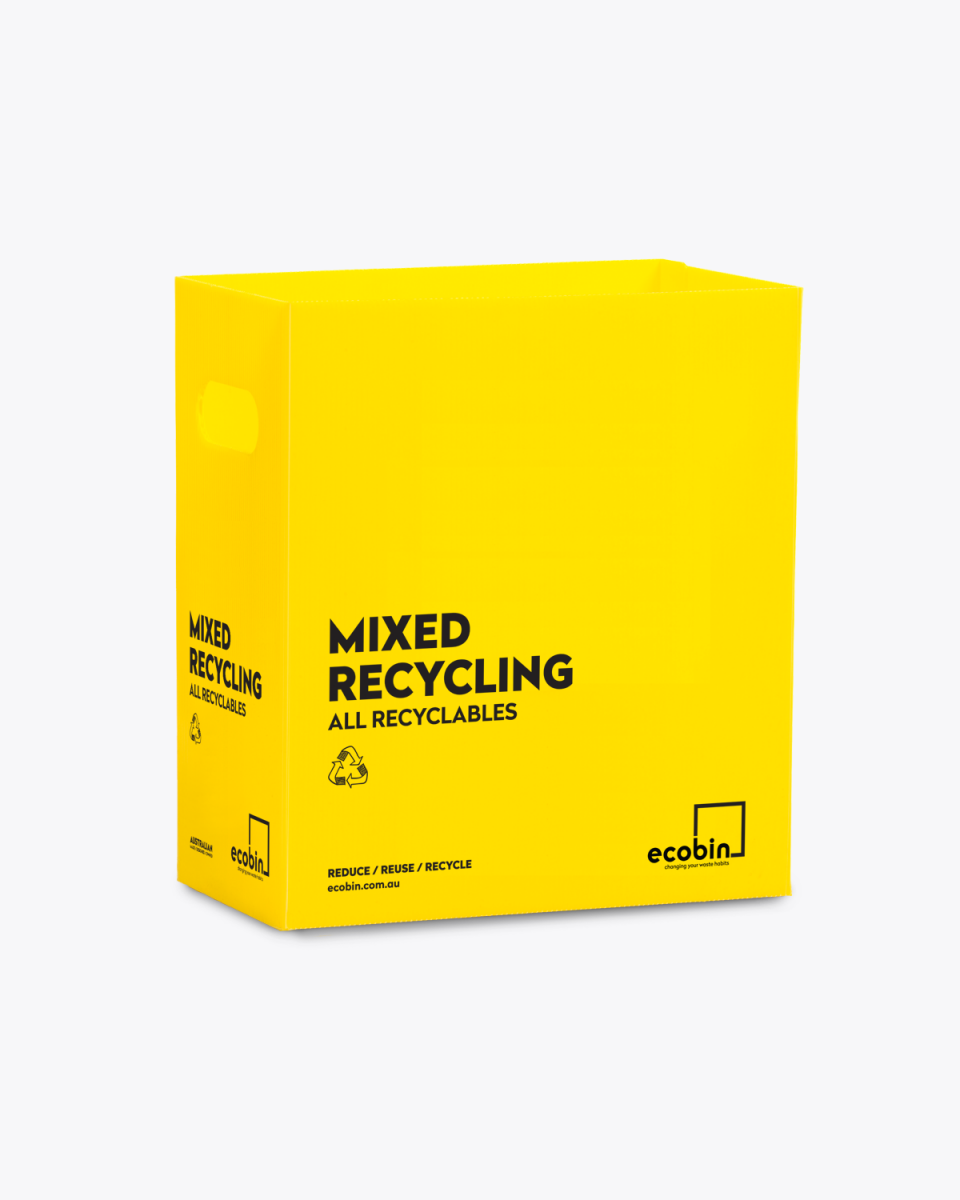 Mixed Recycling Waste Bin | 25L Yellow Ecobin