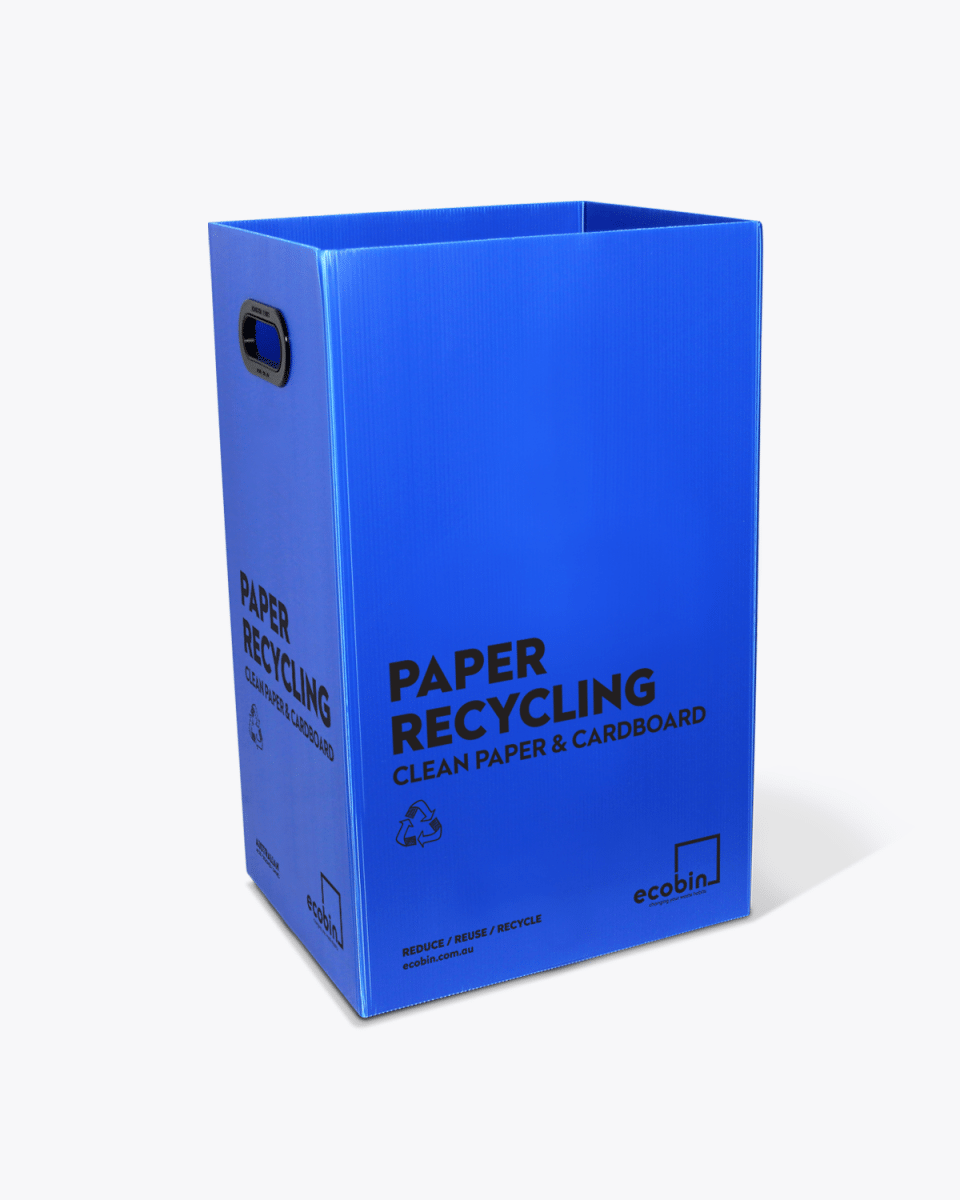 Paper & Cardboard Recycling Bin | 60L Blue Ecobin