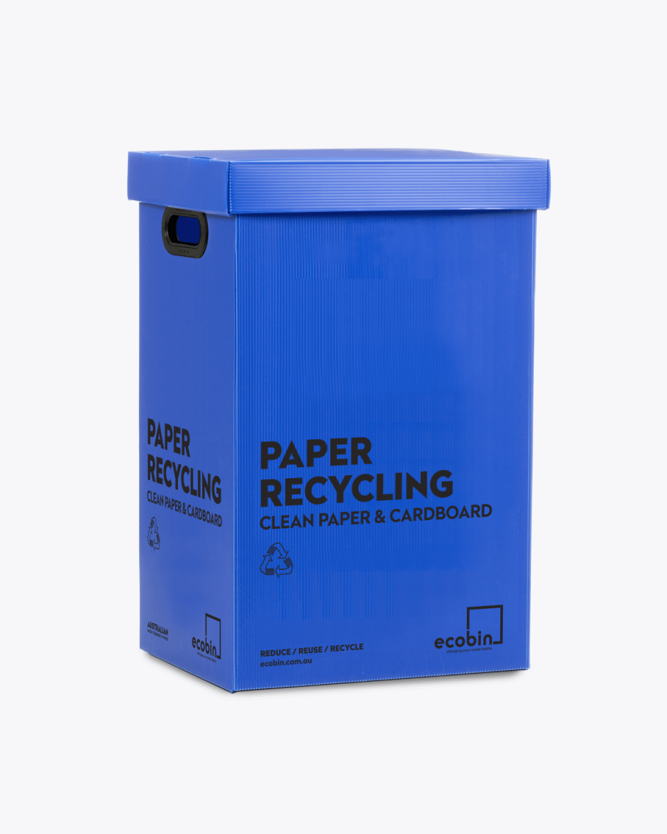 Paper & Cardboard Recycling Bin | 60L Blue Ecobin