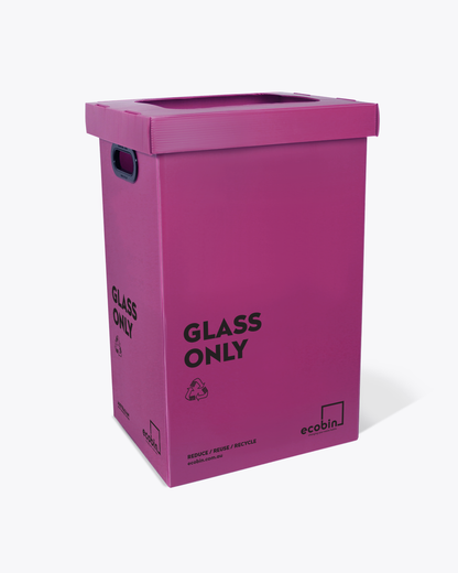 Glass Only Recycling Bin | 60L Purple Ecobin