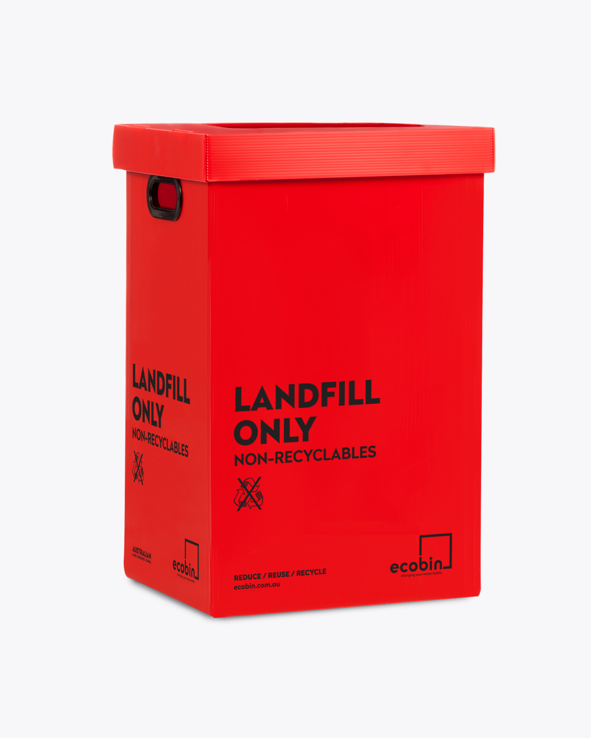 Landfill Waste Bin | 60L Red Ecobin